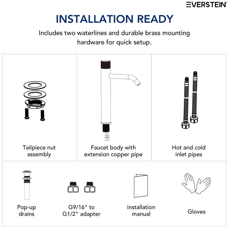 Modern Single Hole Bathroom Faucet,Deck Mount Sink Faucet