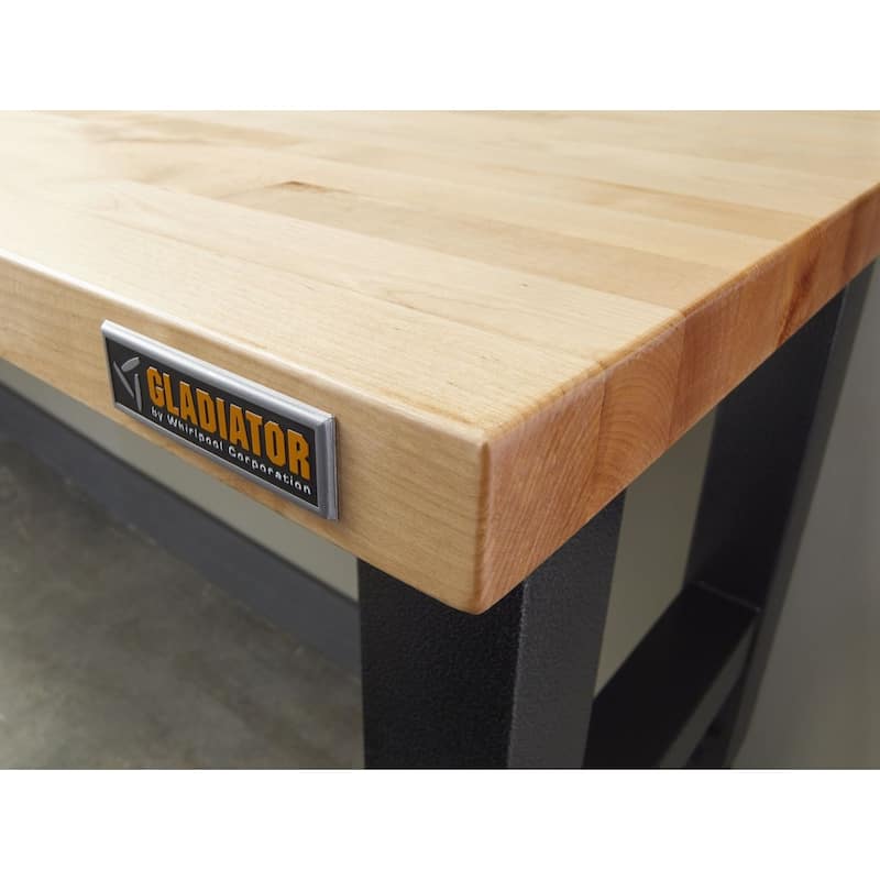 Gladiator GarageWorks 6-foot Adjustable Height Hardwood Workbench - Black