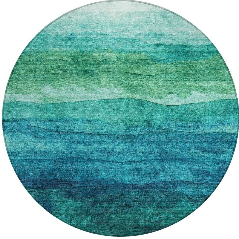 HomeRoots Abstract Modern Rectangle Outdoor Rug