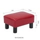preview thumbnail 5 of 36, Adeco Small Rectangular Ottoman Modern PU Leather Footrest Stool Chair