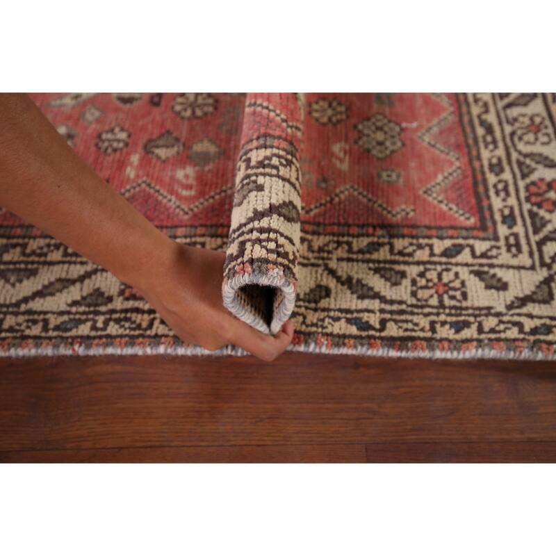 Distressed Tribal Bakhtiari Antique Persian Rug Handmade Wool Carpet - 4'3" x 6'6"