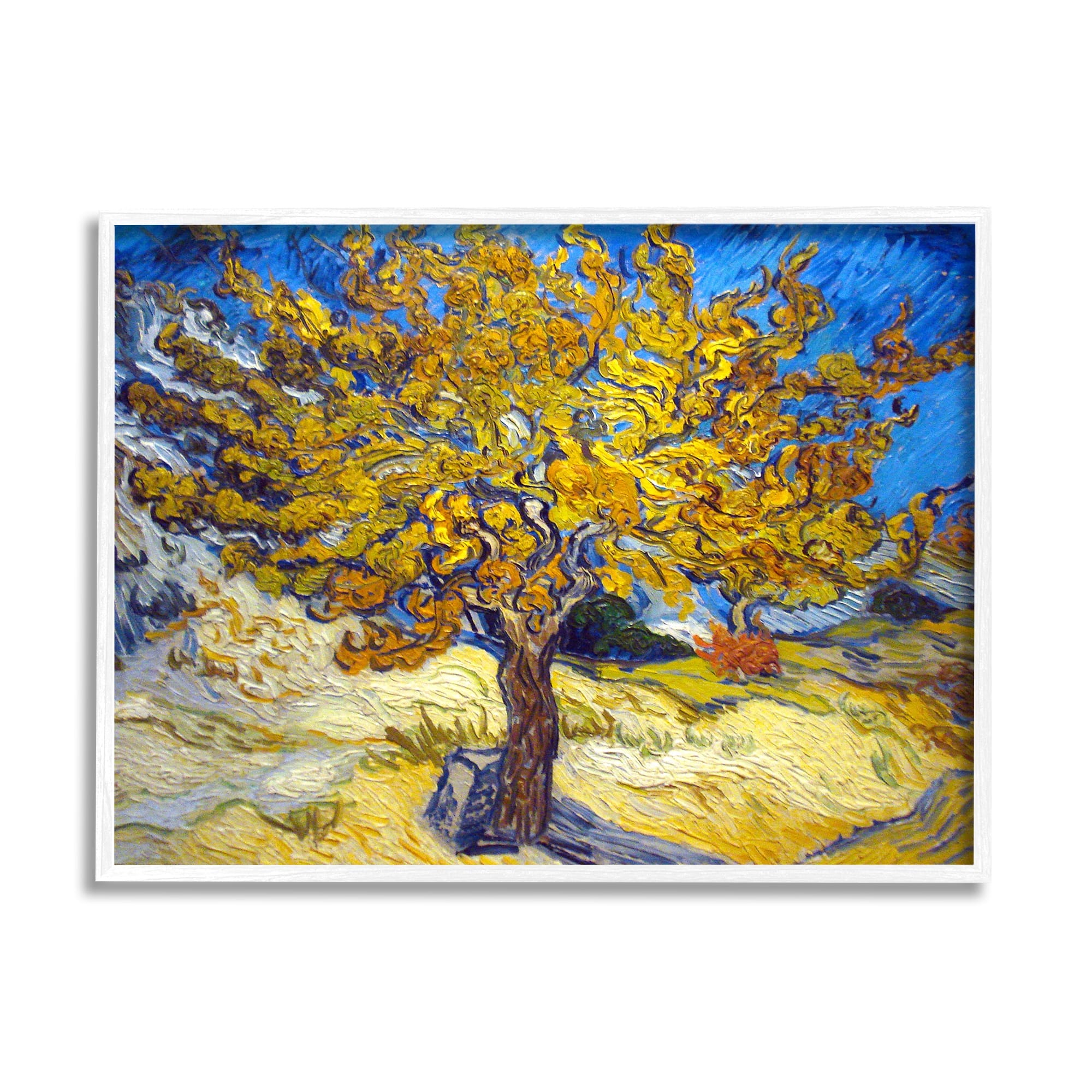 Golden Tree Blue Yellow Van Gogh Classical Painting Framed Wall Art ...