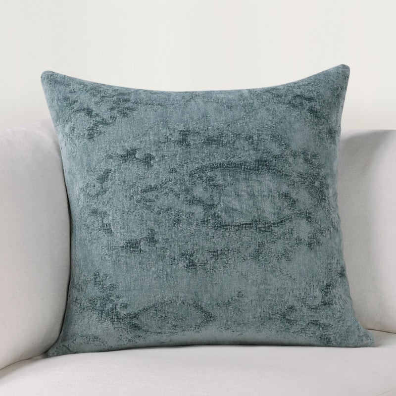 Villa by Classic Home Doolin 22" Throw Pillow - Chambray Blue
