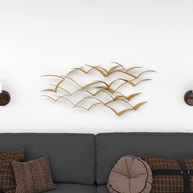 Metal Sleek Flying Imitative Bird Home Wall Decor