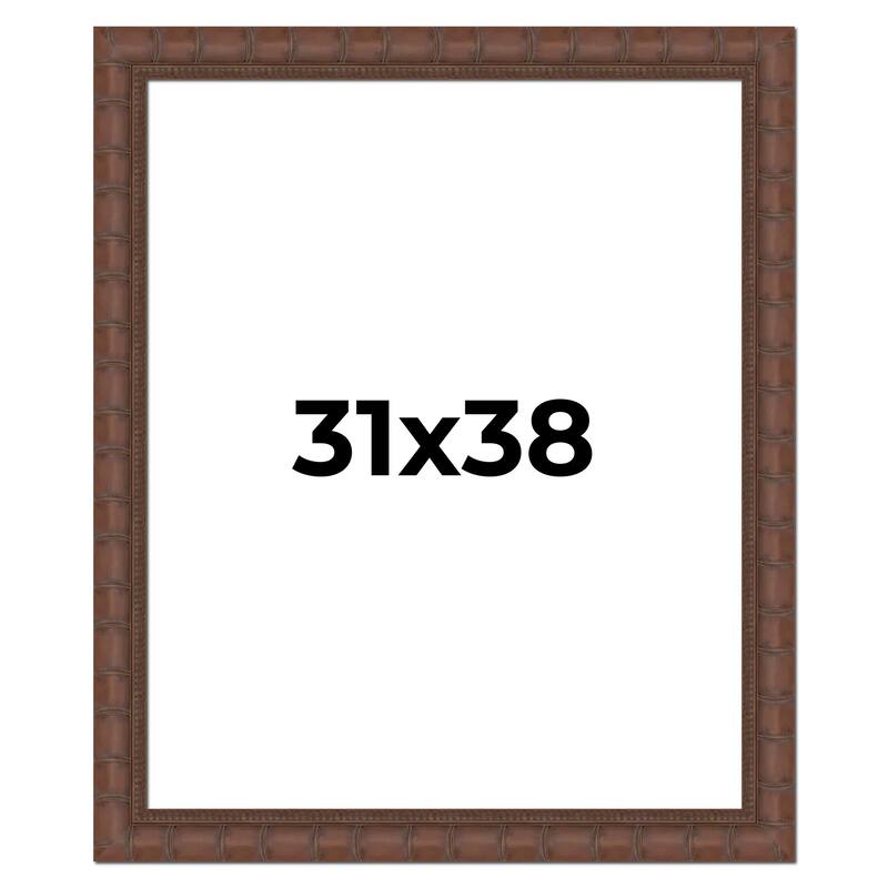 31x38 Frame Pewter Solid Wood Picture Frame Width 1.625 Inches | Interior Frame Depth 0.6875 Inches