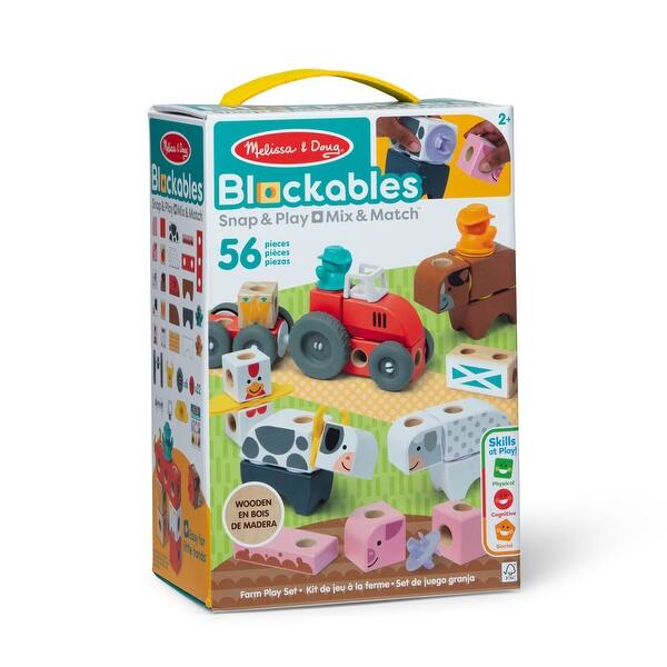 slide 2 of 7, Melissa & Doug Blockables Farm Play Set Multi - Kids