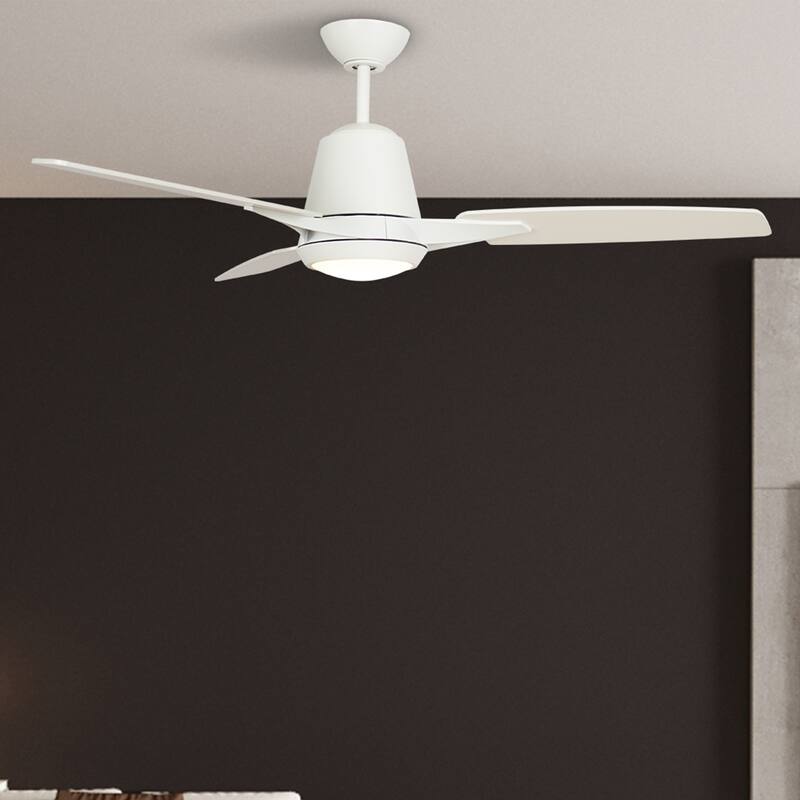 CARRO Ferrara 52" Indoor Smart Ceiling Fan with Wall Control-Downrod - White
