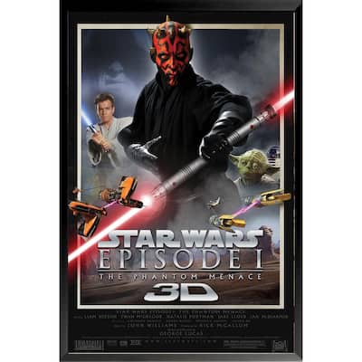 Star Wars Episode 1 Phantom Menace Framed Poster - 24 x 36 Inch