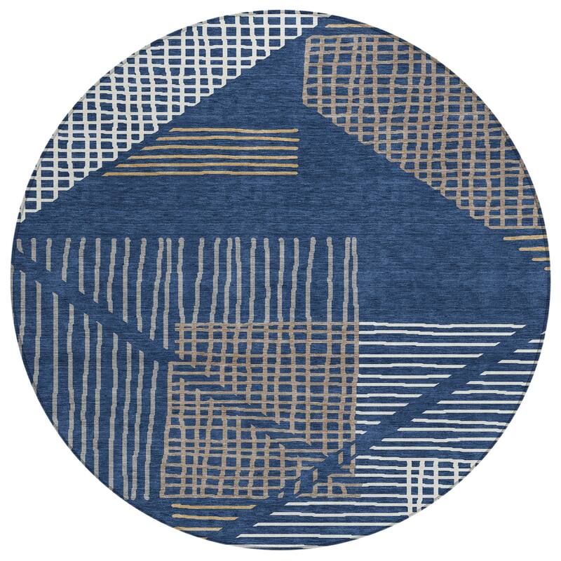 Machine Washable Indoor/ Outdoor Casual Contemporary Chantille Rug