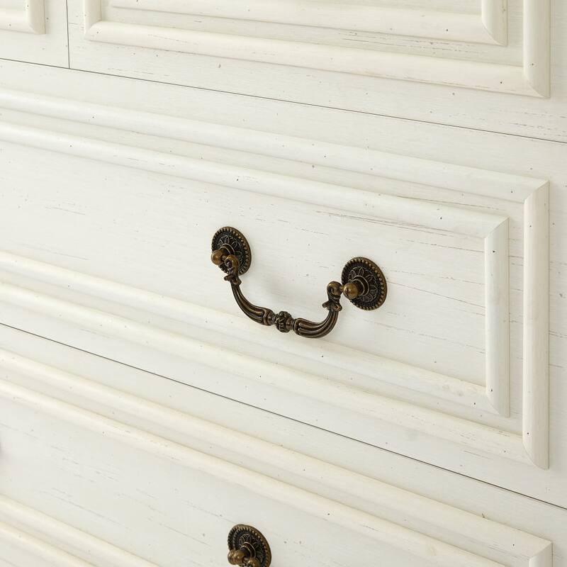 Modern 5-Drawer Dresser, Designed with Embossed Textures and Beveled Edges