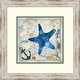 preview thumbnail 1 of 5, Framed Art Print 'Nautical Starfish' by Jill Meyer - 18x18-inch