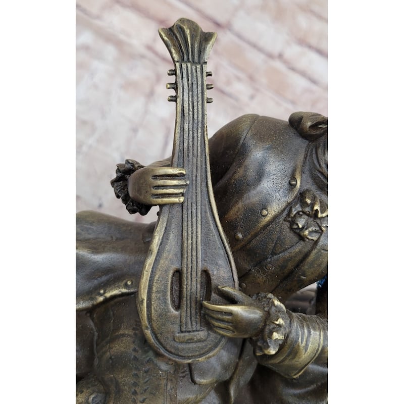 Romantic Serenade: A Baroque Couple In Harmony - European Bronze Sculpture Original Art