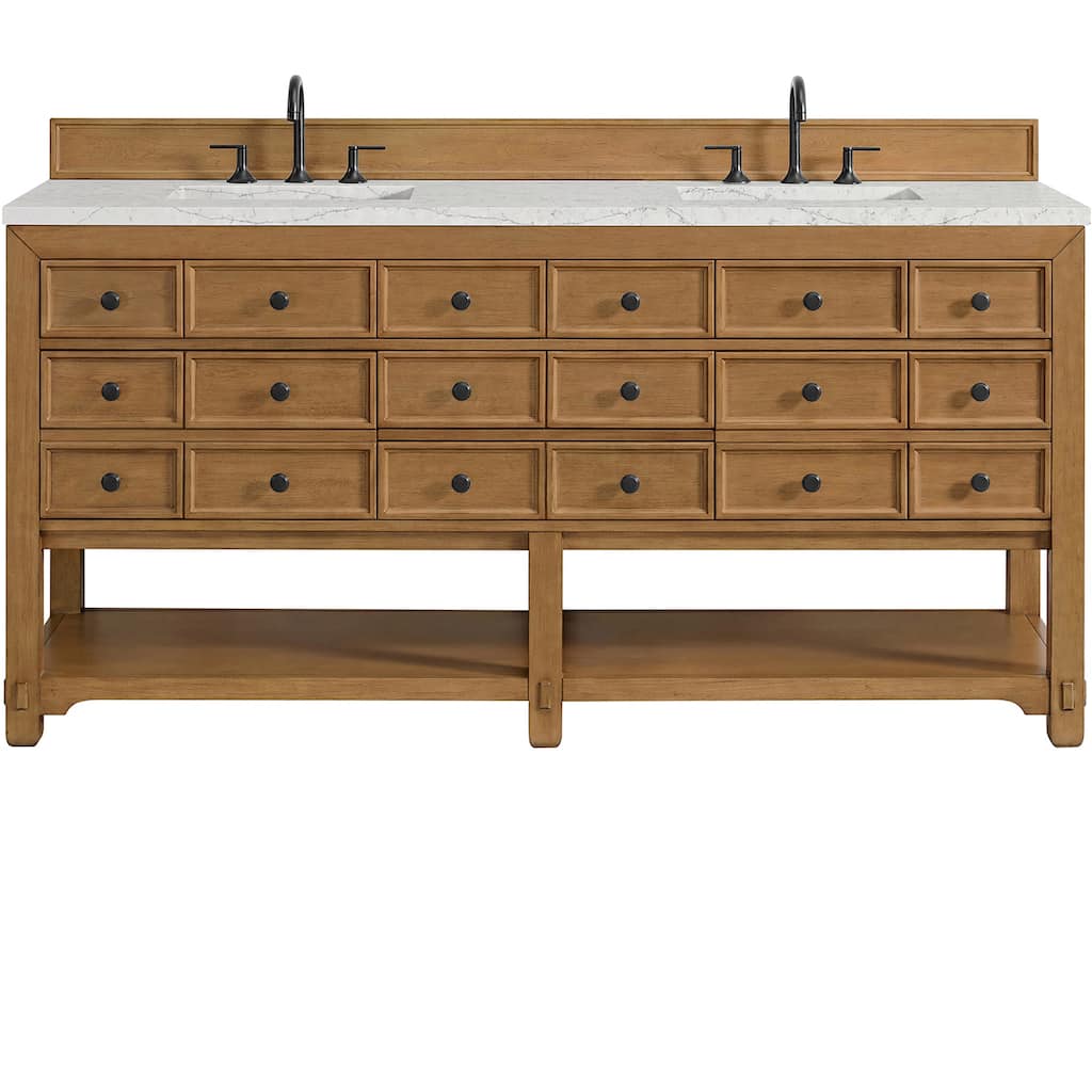 James Martin Vanities 505-V72-FEJP Malibu 72" Free Standing Double