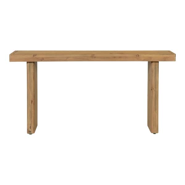 slide 2 of 18, NADAAL STUDIOS Brannon, Wooden Console Table - 60"W x15.75"D x30"H Rustic Blonde