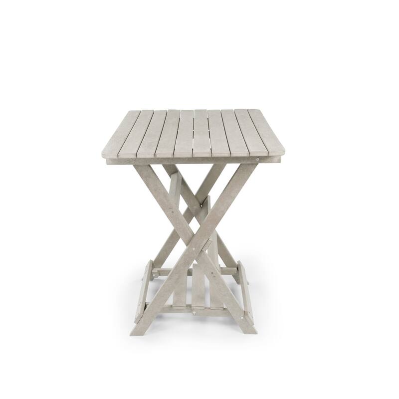 Patagonia Fully Assembled All-Weather Recycled HDPE Outdoor Folding Bar table