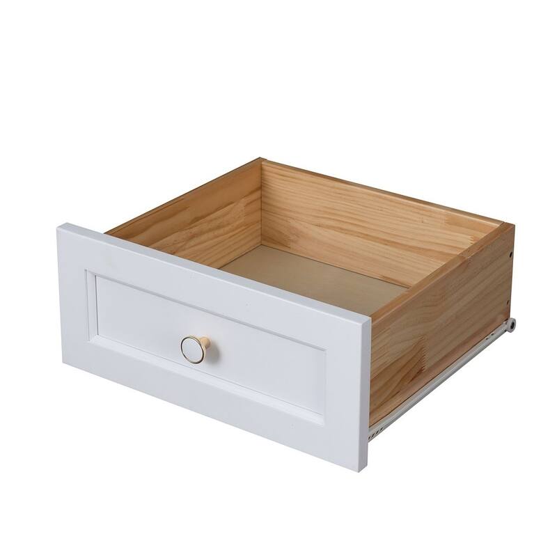 Modern Solid Wood Drawer Dresser with Retro Round Handles