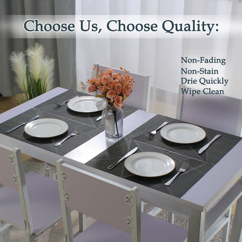 Set of 6 Non Slip Insulation Mats for Kitchen Dining Table 18" x 12"