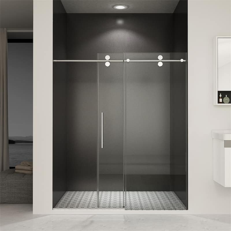 56"-60"W x 76"H Frameless Shower Door,Sliding Shower Door