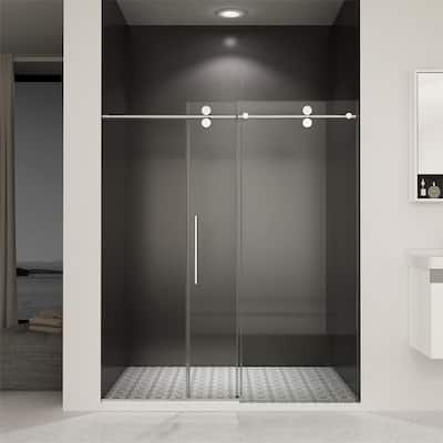 56"-60"W x 76"H Frameless Shower Door,Sliding Shower Door