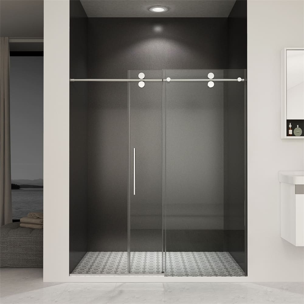 56"-60"W x 76"H Frameless Shower Door,Sliding Shower Door