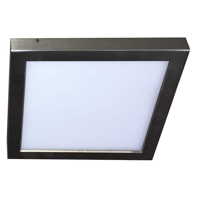 1-Light Integrated LED Flush Mount Ceiling light in Brushed Nickel