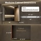 preview thumbnail 27 of 32, Rail Aluminum Recessed/Surface Mount Bathroom Medicine Cabinet with Mirror, Adjustable Brightness, Defogging & USB Port