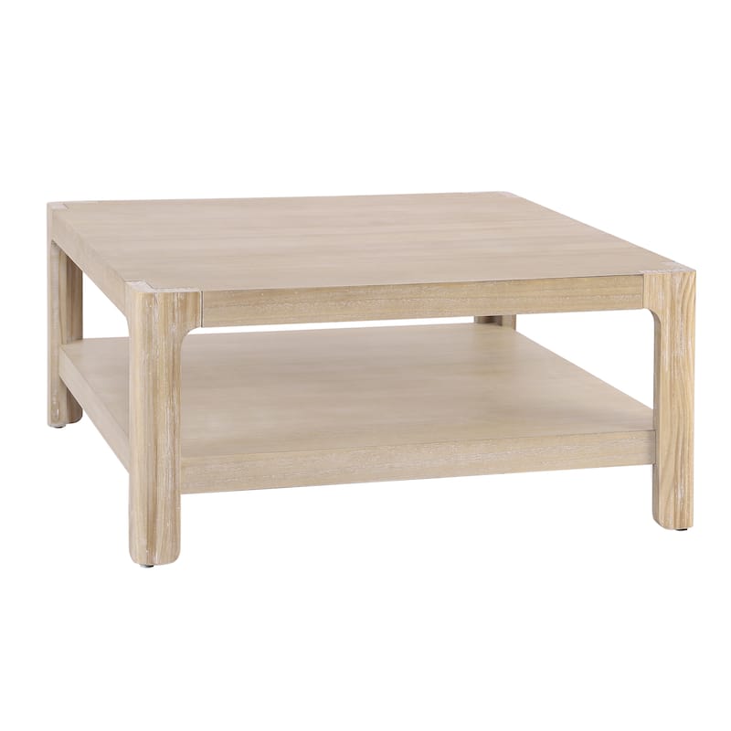 Christopher Knight Home - Modern Farmhouse Wooden Coffee Table with Soft Rounded Profile