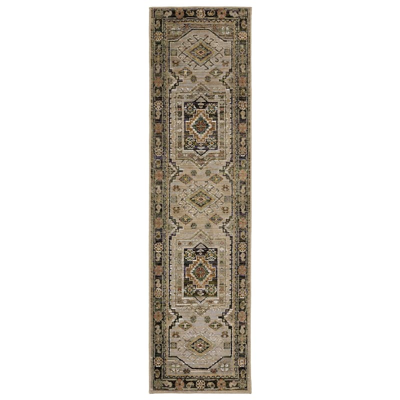 HomeRoots Tribal Bohemian Runner Area Rug - 99.61 in. x 26.38 in. x 0.55 in.