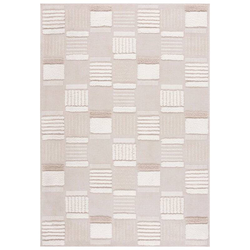 SAFAVIEH Trends Sajda Scandinavian Geometric Rug - 5'3" x 7'6" - Beige/Ivory
