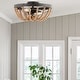 preview thumbnail 5 of 9, River of Goods Doxon Brown/Brown Metal and Wood 15-inch Semi-Flush Mount Ceiling Light - 15" x 15" x 7.5"