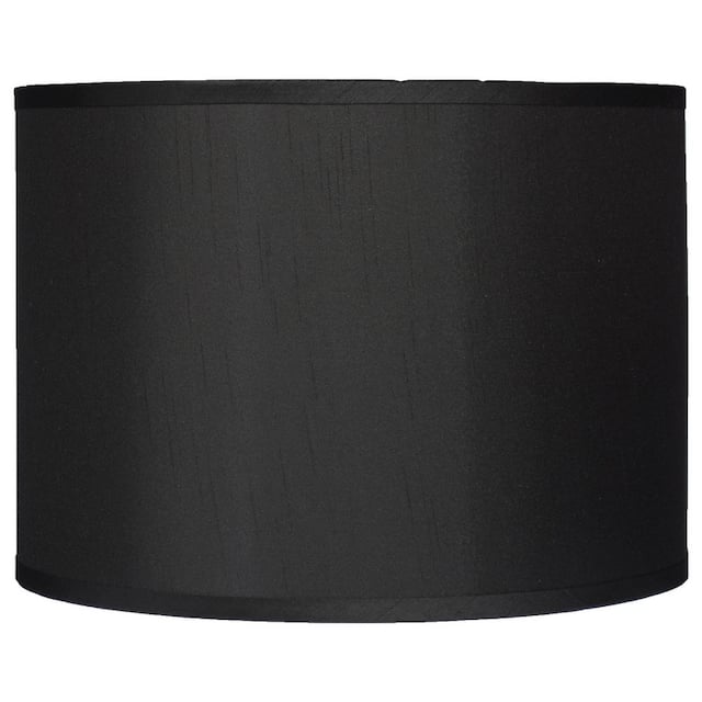 Classic Drum Faux Silk Lamp Shade 8-inch to 16-inch Available - 14" - Black