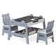 preview thumbnail 1 of 18, Costway 5-in-1 Kids' Table & Chair Set with Chalkboard, Whiteboard, 3 - See Details Gray + White