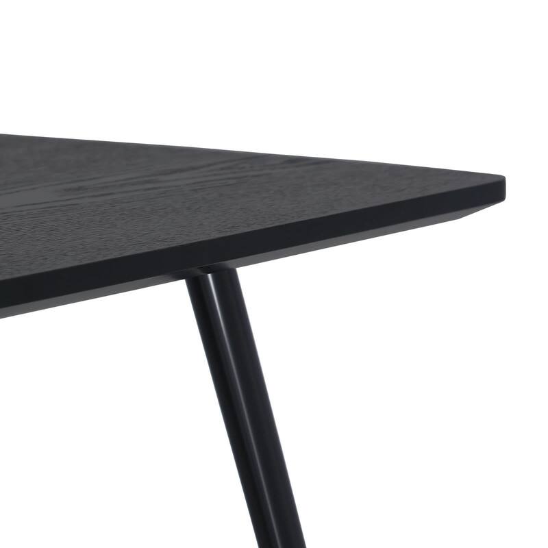 LeisureMod Elmwood 47" Modern Rectangular Center Coffee Table with Wood Tabletop - Accent Table for Living Room Home Office