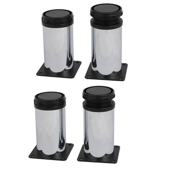 50mm Dia 100mm Height Metal Adjustable Cabinet Soft Leg Feet 4pcs