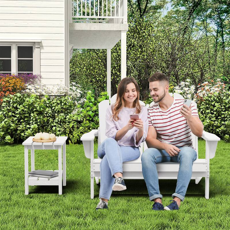 Outdoor HDPE Foldable Patio Loveseat