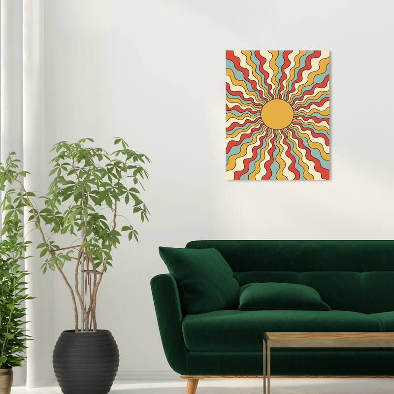 Wynwood Studio Canvas Abstract Energetic Sun Yellow Modern & Contemporary Wall Art Canvas Print - 20 x 24