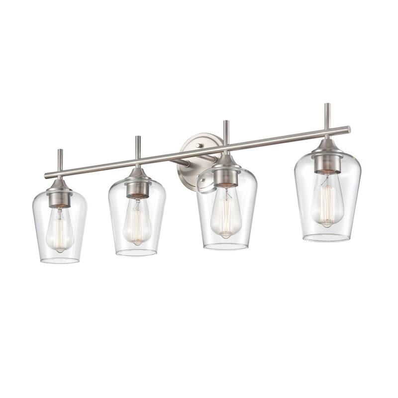 Millennium Lighting Ashford 4 Light Bathroom Vanity in Multiple Finishes with Clear Glass Shades