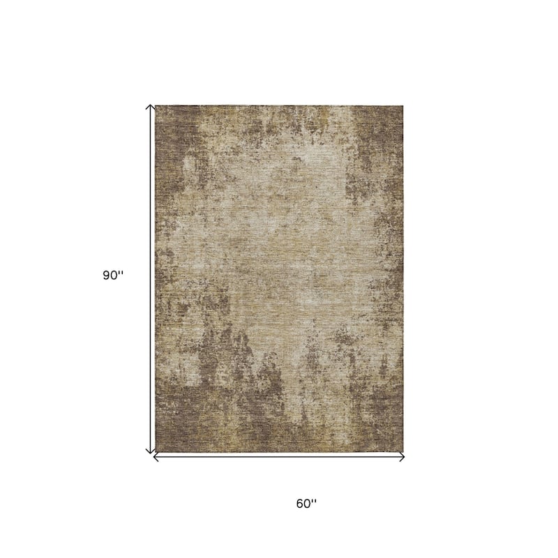 HomeRoots Abstract Transitional Rectangle Outdoor Rug