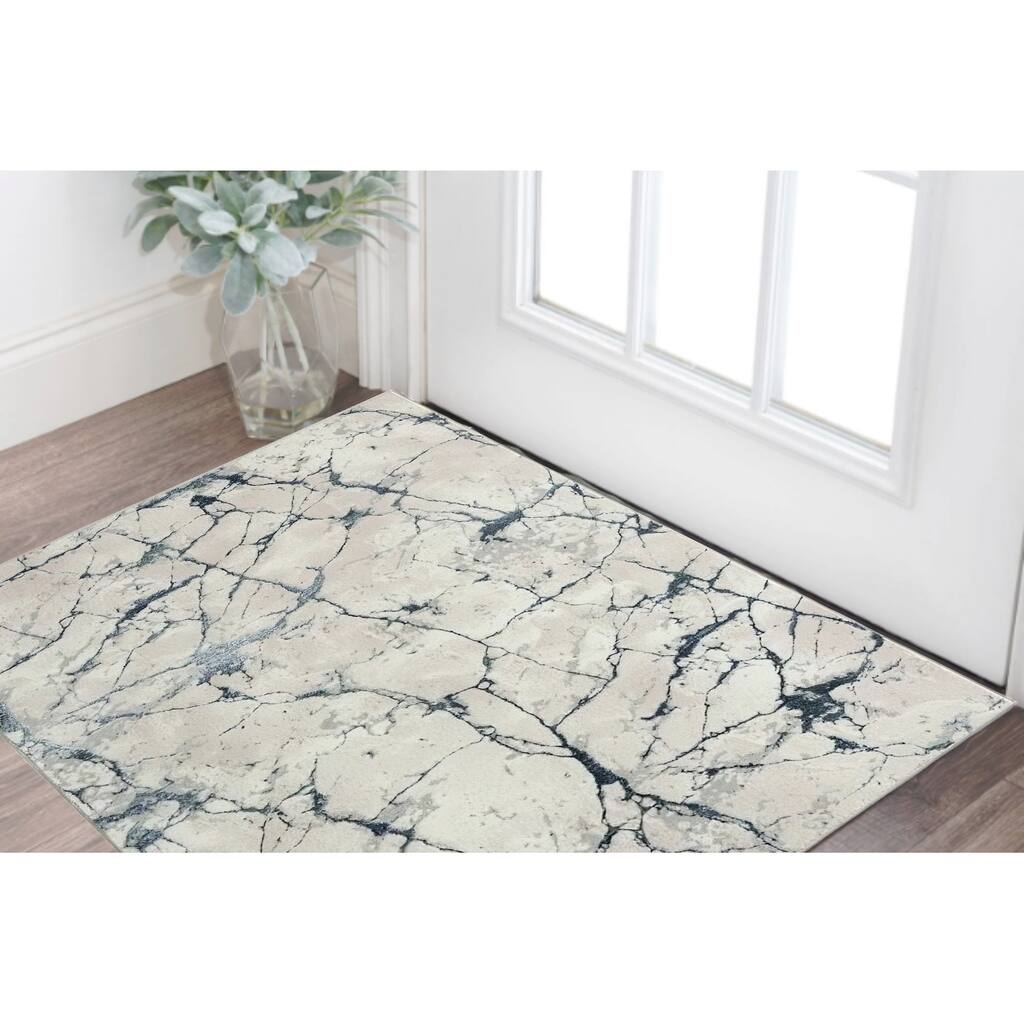 Rectangle Modern Style Abstract Area Rug - 2' x 3'