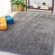 preview thumbnail 44 of 86, SAFAVIEH Bahija Handmade Luxe Shaggy 3 inch-thick Area Rug 4' x 4' Square - Grey