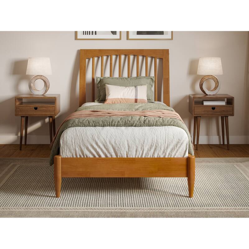 Orleans Solid Wood Low Profile Sleigh Platform Bed