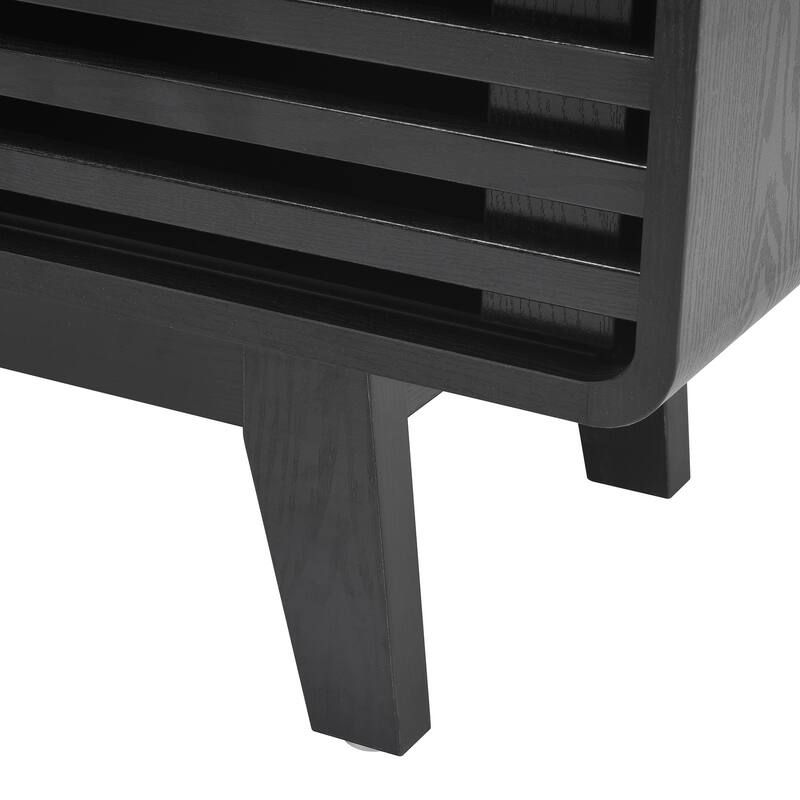 TV Stand for TV Up to 59 Inch, Entertainment Center with Storage Cabinet and Sliding Door