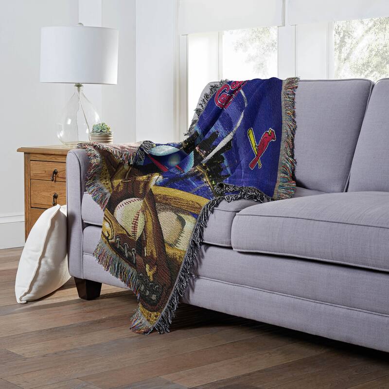 MLB Woven Tapestry Throw Blanket