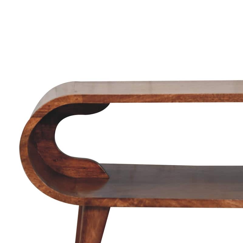 Artisan Furniture Solid Wood Amaya Nordic Style Honey Caramel Coffee Table, Brown, Storage Area