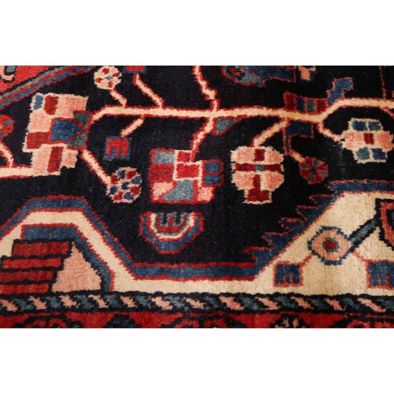 ECARPETGALLERY Hand-knotted Anatolian Vintage Dark Navy Wool Rug - 5'2 x 9'3