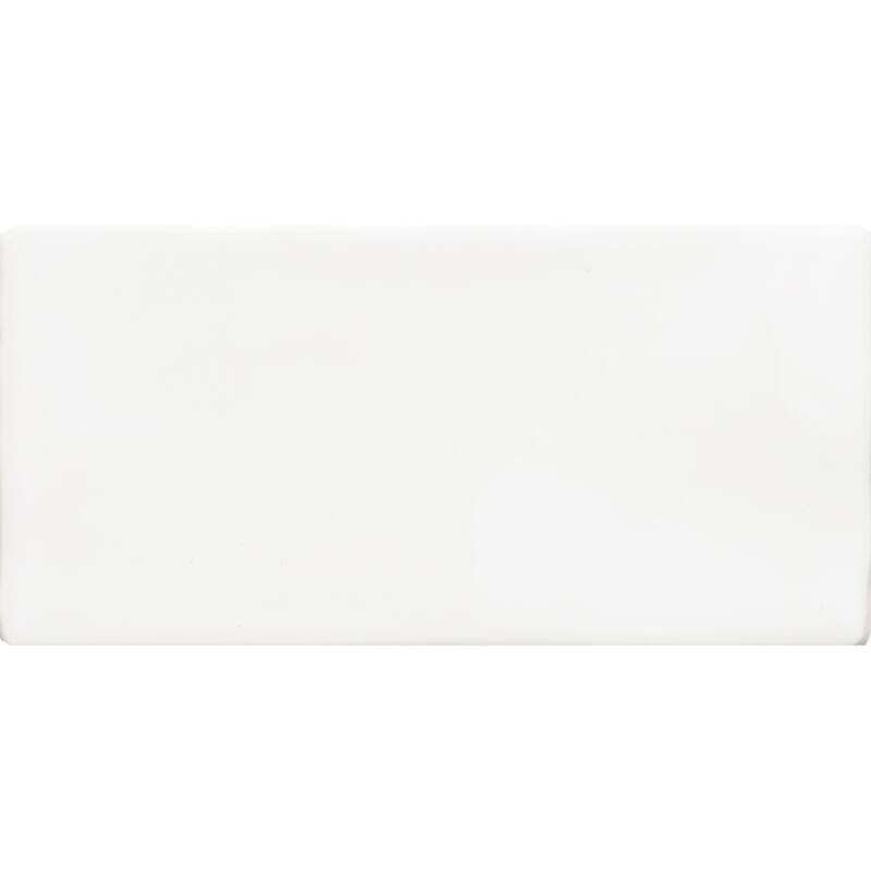 The Tile Life Talavera 3x6 White Glossy Ceramic Subway Wall Tile - 3 x 6 Sample