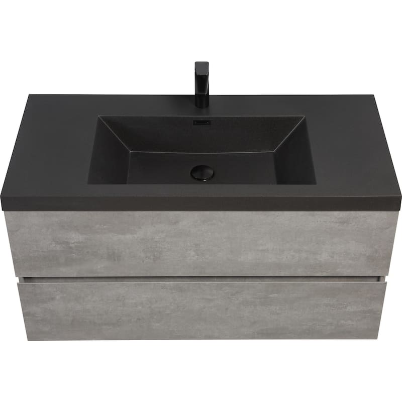 42"Floating Bathroom Vanity with Sink,Modern Wall-Mounted Bathroom Storage Vanity Cabinet with Soft Close Drawers