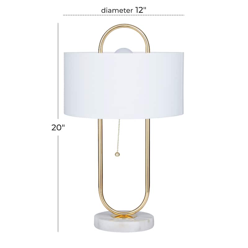Modern Metal Accent Lamp 20"W, 12"H