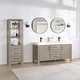 preview thumbnail 81 of 99, Leon 60 in. Double Bathroom Vanity with Composite Stone Top