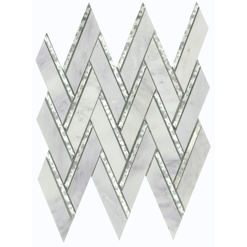 Emser Tile Impulse - 14" x 15" Parallelogram Herringbone Mosaic Floor
